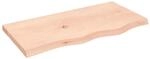 vidaXL Tischplatte 80x40x2-4 cm Massivholz Eiche Unbehandelt 3156291