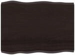 vidaXL Tischplatte 80x60x2-4 cm Massivholz Behandelt Baumkante 364011