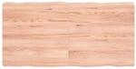 vidaXL Tischplatte 120x60x2-4 cm Massivholz Behandelt Baumkante 363960