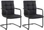 CLP 2er Set St&uuml;hle Gandia Kunstleder Schwarz/Schwarz