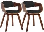 CLP 2er Set St&uuml;hle Kingston Stoff Walnuss/Schwarz