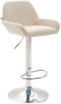 CLP Barhocker Braga Stoff Creme/Chrom