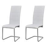vidaXL Freischwinger 2 Stk Wei&szlig; Kunstleder 242287