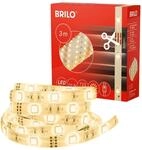 Brilo LED-Strip Kabelschalter Warmwei&szlig; 3.000 K K&uuml;rzbar 3 m
