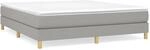 vidaXL Boxspringbett Hellgrau 160x200 cm Stoff1400048