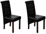 vidaXL Esszimmerst&uuml;hle 2 Stk Schwarz Kunstleder 60623
