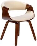 CLP Esszimmerstuhl Foley walnuss/creme/Stoff