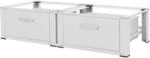 ML-Design Doppel Waschmaschinen Untergestell 2 Schubladen Wei&szlig; 128x53,5x31,5 cm