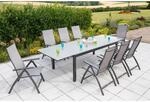 Gartenm&ouml;bel-Set Vicenza 9-tlg. Diamantbraun inkl. Tisch 200/300 cm x 110 cm