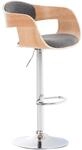 CLP Barhocker Kingston Stoff Natura/Hellgrau