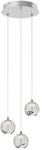 Lucande LED Pendelleuchte Hayley 9624367 Modern in Transparent aus Glas 3-flammig