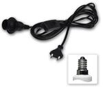 ChiliTec Netzkabel mit Schalter und E14 Fassung Schwarz