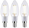 Paulmann Eco-Line LED Leuchtmittel E14 Kerze Filament 525 lm 2,5 W Klar 3er-Pack