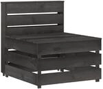 vidaXL Garten-Mittelsofa aus Paletten Grau Kiefernholz Impr&auml;gniert 316195