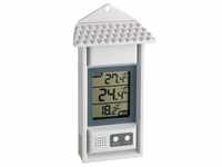 TFA Digitales Thermometer für Innen oder Außen Wetterfest Weiß