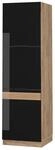 Vicco Herdumbauschrank Fame-Line Schwarz-Eiche Hochglanz/Goldkraft Eiche 60 cm