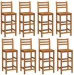 vidaXL Barhocker 8 Stk Massivholz Akazie 3115988