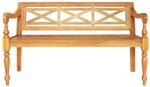 vidaXL Batavia-Bank Hellbraun 123 cm Massivholz Mahagoni