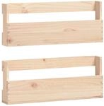vidaXL Wand-Schuhregale 2 Stk 59x9x23 cm Massivholz Kiefer 833273