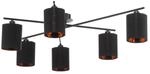 Lindby Deckenlampe Pellinora 9628426 Modern in Schwarz aus Metall 6-flammig E14