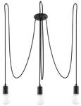 Sollux Lighting Kronleuchter Edison 3 Schwarz