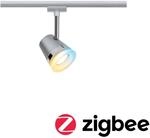 Paulmann URail Spot Cone Zigbee Chrom matt 5W GU10 dimmbar inkl. Leuchtmittel