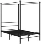 vidaXL Himmelbett Schwarz Metall 140x200 cm651110