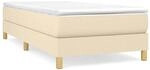 vidaXL Boxspringbett Creme 100x200 cm Stoff1366428