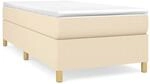 vidaXL Boxspringbett Creme 80x200 cm Stoff1359394