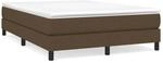 vidaXL Boxspringbett Dunkelbraun 140x200 cm Stoff1370260