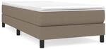 vidaXL Boxspringbett Taupe 90x200 cm Stoff1377413
