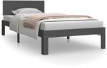 vidaXL Massivholzbett Grau Kiefer 90x200 cm1136959