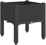vidaXL Pflanzkasten mit Beinen Schwarz 40x40x42 cm PP 367888