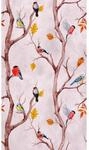 A.S. Cr&eacute;ation Fototapete Vlies V&ouml;gel Baum &Auml;ste 159 cm x 280 cm Rosa FSC&reg;
