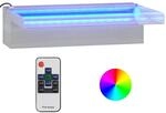 vidaXL Wasserfall-Element mit RGB LEDs Edelstahl 30 cm