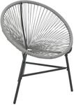 vidaXL Garten-Mondstuhl Poly-Rattan Grau 44481