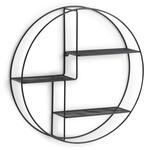 Zeller Wandregal Metall 55 cm x 12 cm Schwarz