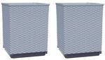 vidaXL Pflanzk&uuml;bel 2 Stk Hellgrau 30x30x37 cm Polypropylen 1666733
