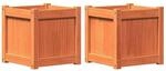 vidaXL Pflanzk&uuml;bel 2 Stk Wachsbraun Massivholz Kiefer 837409