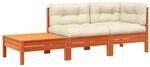 vidaXL Gartensofa mit Kissen und Fu&szlig;hocker Massivholz Kiefer 838186