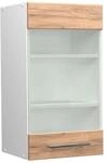 Vicco K&uuml;chenglasschrank Fame-Line Glash&auml;ngeschrank Goldkraft Eiche/Wei&szlig; 40 cm