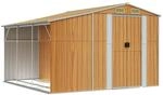vidaXL Ger&auml;tehaus Hellbraun 277x279x179 cm Verzinkter Stahl 1848825