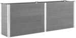 vidaXL Garten-Hochbeet 250 x 50 x 91 cm WPC Grau 49058