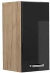 Vicco H&auml;ngeschrank R-Line H&auml;ngender K&uuml;chenschrank Schwarz Hochglanz Goldkraft