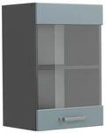 Vicco K&uuml;chenglasschrank R-Line Glash&auml;ngeschrank Blau-Grau/Anthrazit 40 cm