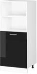 Vicco Herdumbauschrank R-Line Herdschrank Schwarz Hochglanz/Wei&szlig; 60 cm