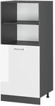 Vicco Herdumbauschrank R-Line Herdschrank Wei&szlig; Hochglanz/Anthrazit 60 cm