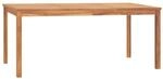 vidaXL Garten-Esstisch 180x90x77 cm Massivholz Teak 315621