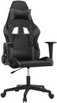 vidaXL Gaming-Stuhl Schwarz und Grau Kunstleder 3143757