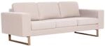 vidaXL 3-Sitzer-Sofa Stoff Cremewei&szlig; 281382